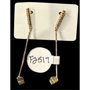 TAI Ruby Green & Gold & CZ Dangle Earrings